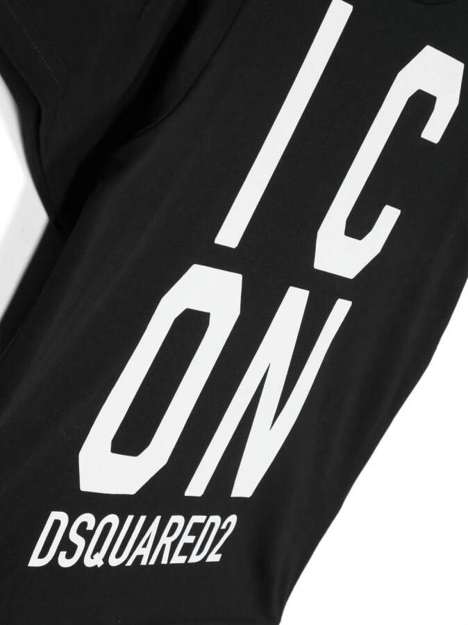 DSQUARED2 KIDS T-shirt met logoprint Zwart
