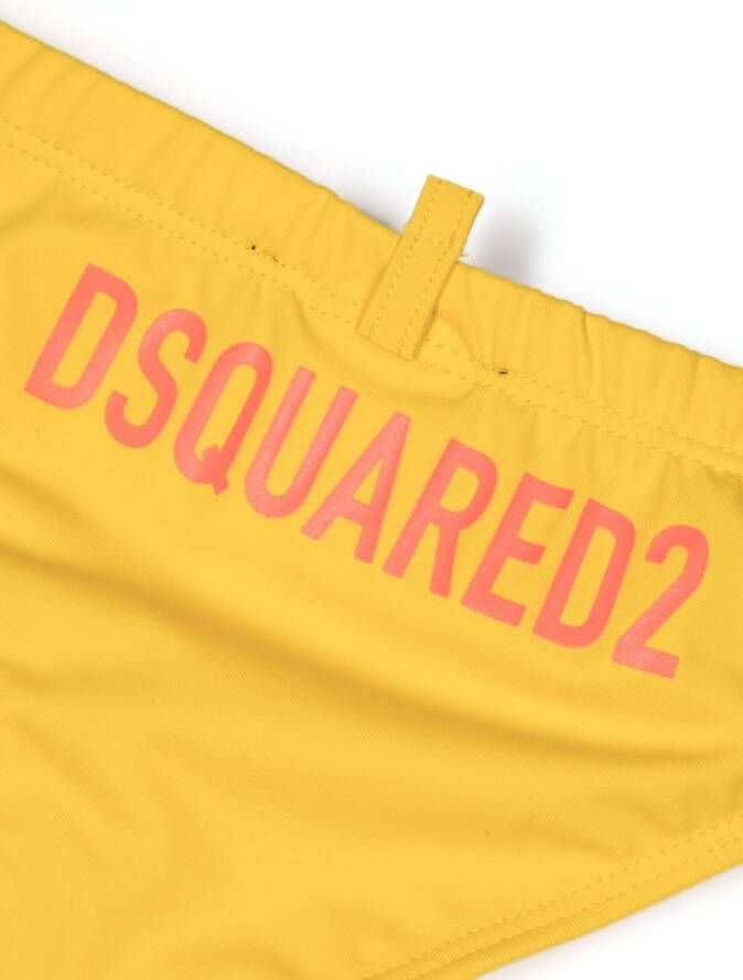 Dsquared2 Kids Shorts met logoprint Geel