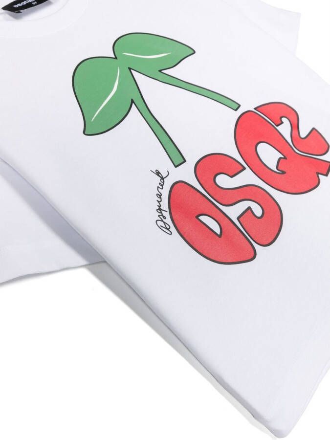 DSQUARED2 KIDS T-shirt met logoprint Wit