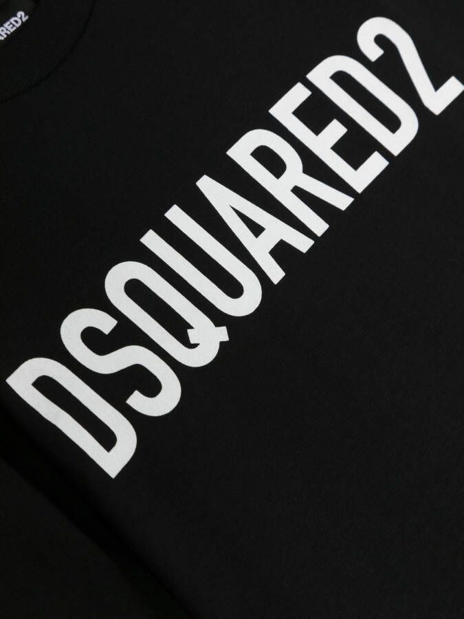 DSQUARED2 KIDS T-shirt met logoprint Zwart
