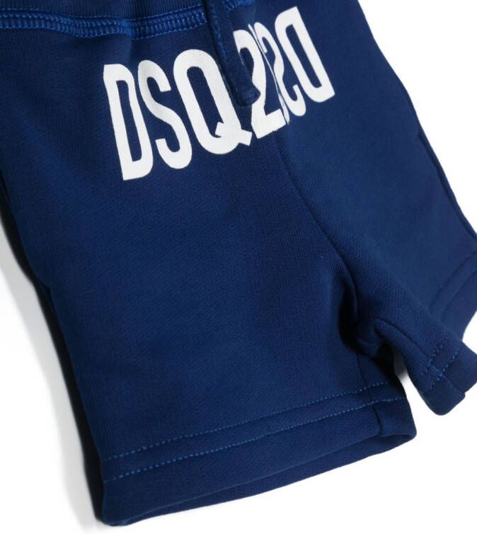 Dsquared2 Kids Shorts met logoprint Blauw