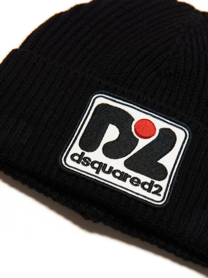 DSQUARED2 KIDS Muts met logopatch Zwart