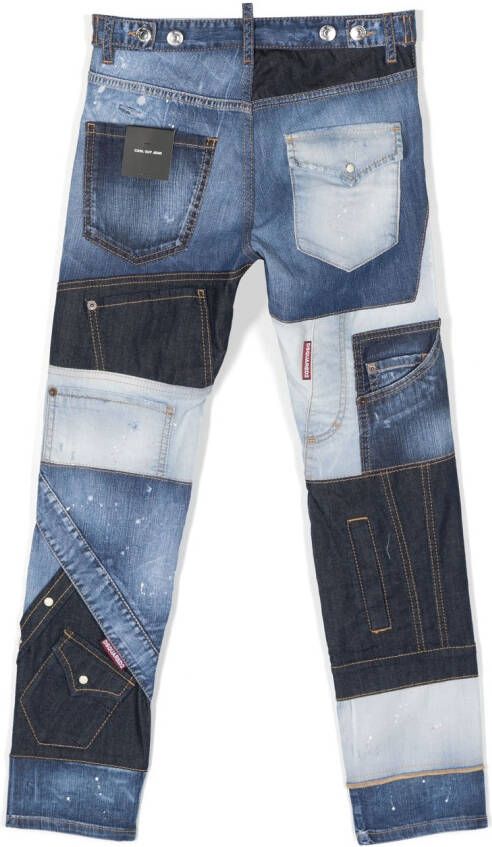 Dsquared2 Kids Jeans met borduurwerk Blauw