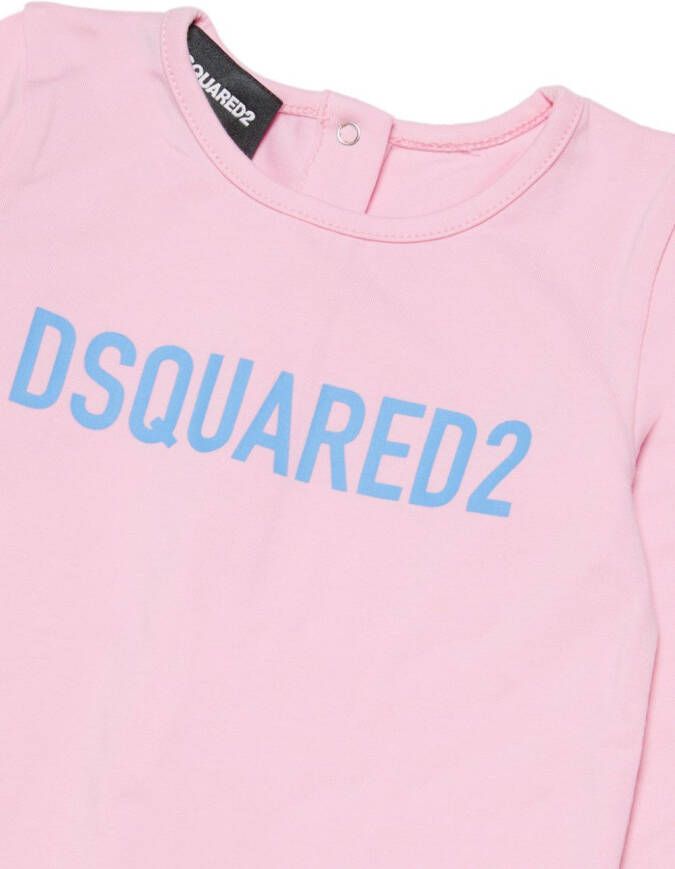 Dsquared2 Kids Romper met logoprint Roze