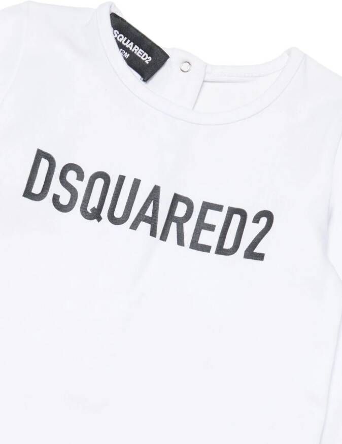 Dsquared2 Kids Romper met logoprint Wit