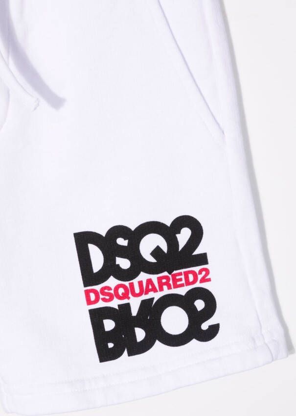 Dsquared2 Kids Shorts met logoprint Wit