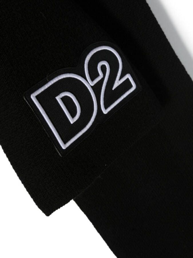 Dsquared2 Kids Sjaal met logopatch Zwart