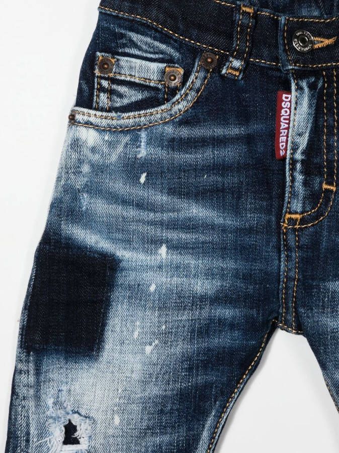 Dsquared2 Kids Slim-fit jeans Blauw