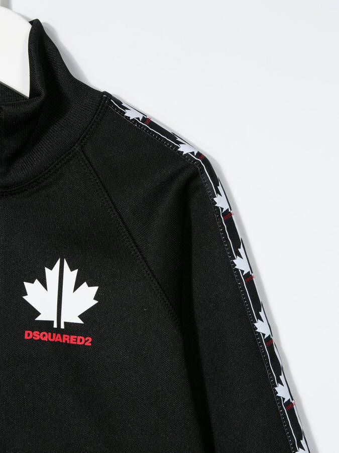 Dsquared2 Kids Sweater met logoband Zwart