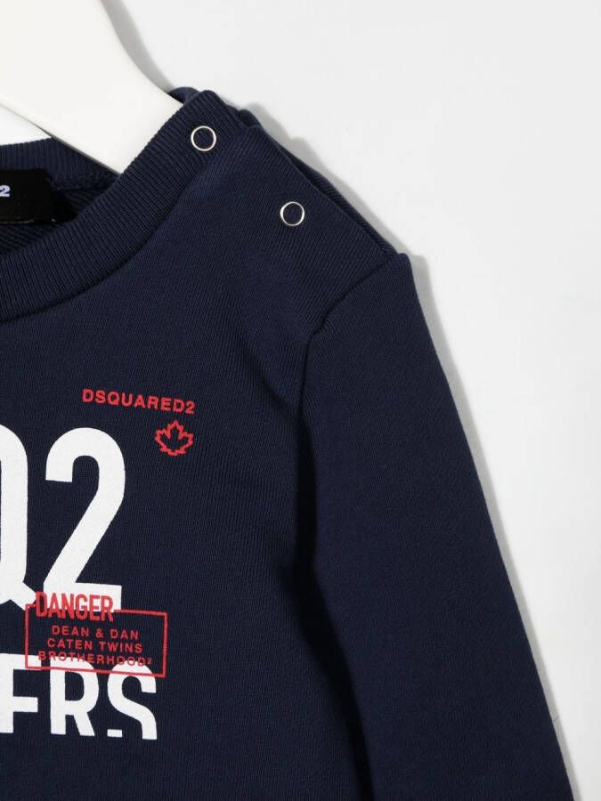 DSQUARED2 KIDS Sweater met logoprint Blauw