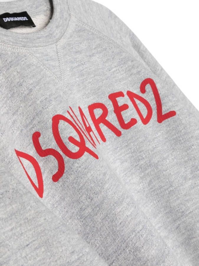 Dsquared2 Kids Sweater met logoprint Grijs
