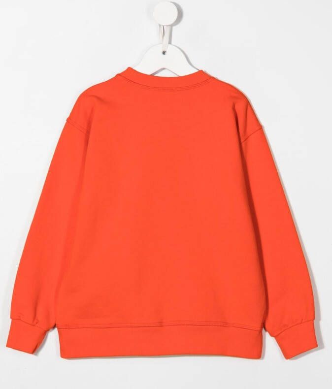 Dsquared2 Kids Sweater met logoprint Oranje