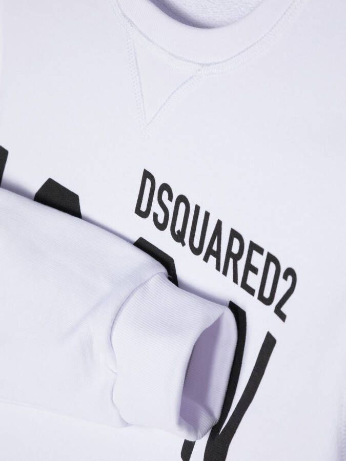 Dsquared2 Kids Sweater met logoprint Wit