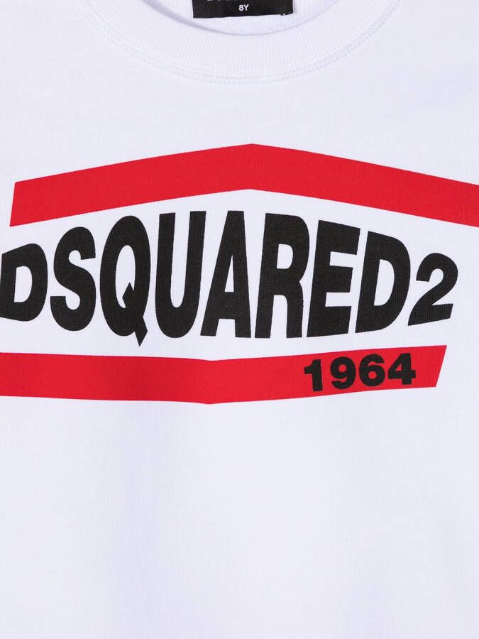 Dsquared2 Kids Sweater met logoprint Wit