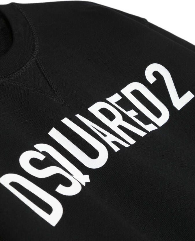 DSQUARED2 KIDS Sweater met logoprint Zwart