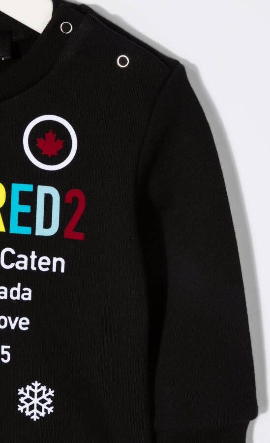 DSQUARED2 KIDS Sweater met logoprint Zwart