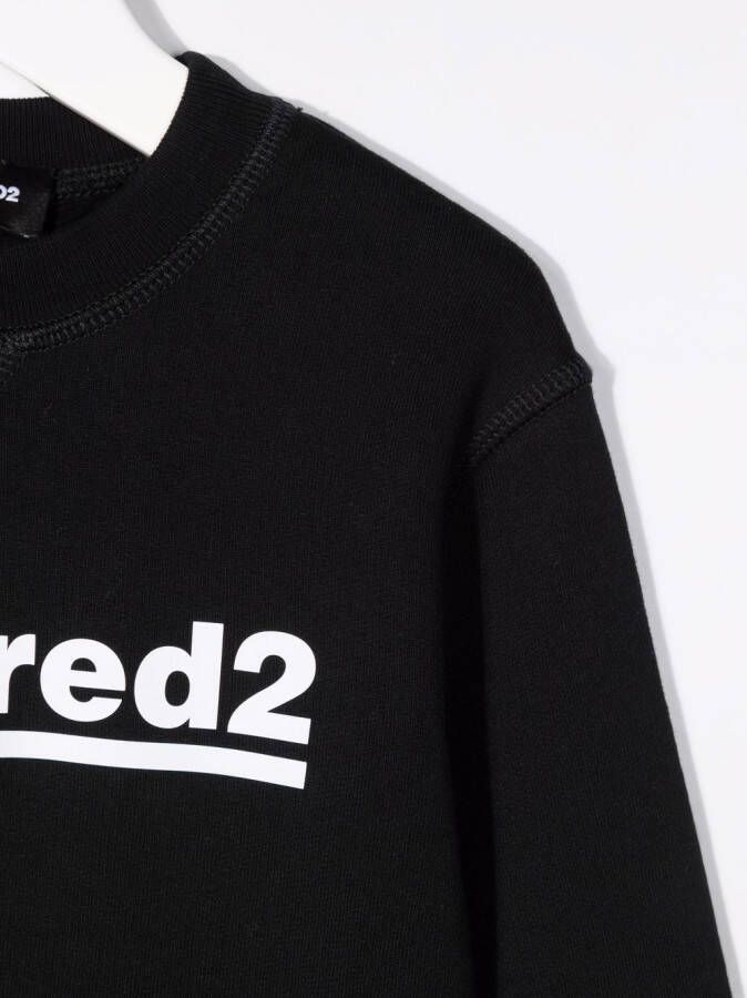 DSQUARED2 KIDS Sweater met logoprint Zwart