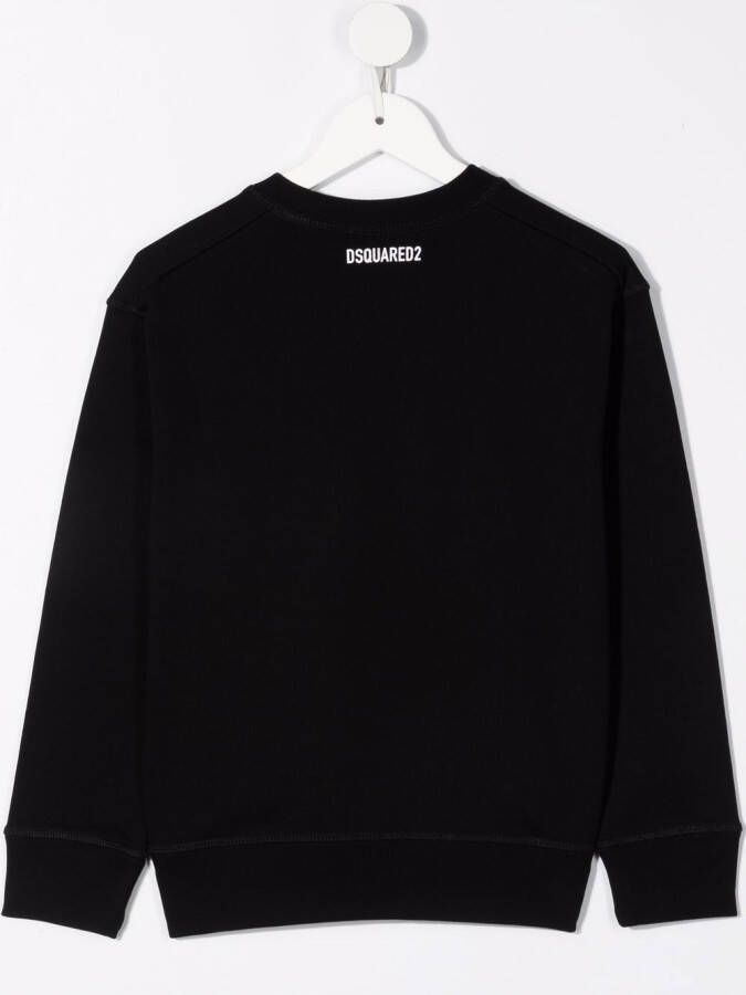 DSQUARED2 KIDS Sweater met logoprint Zwart