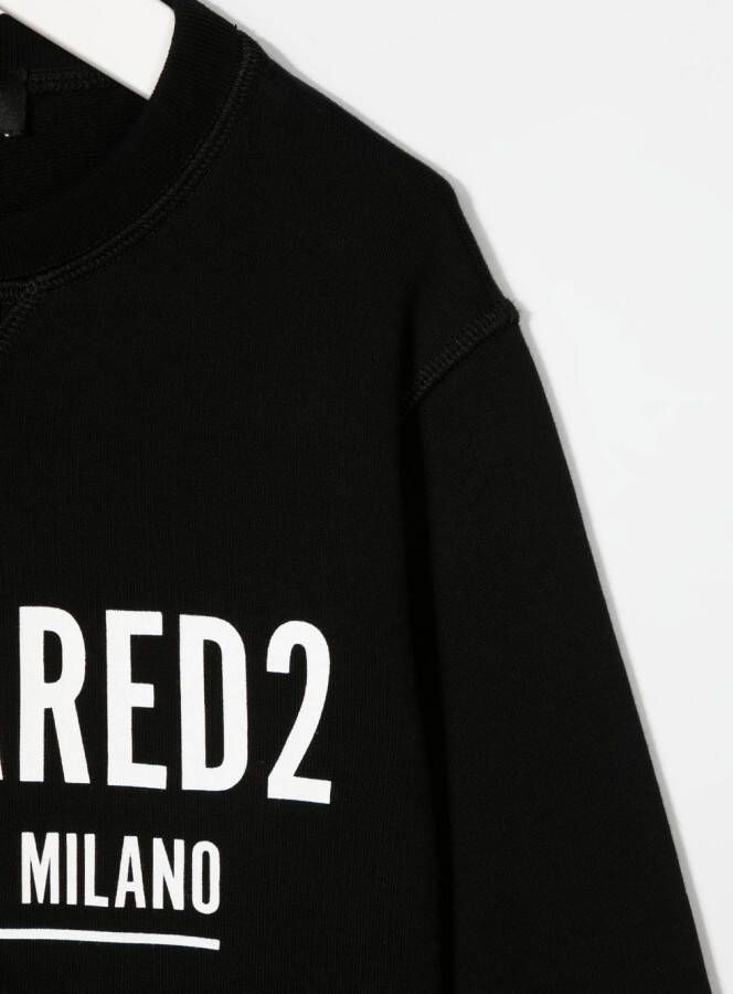 DSQUARED2 KIDS Sweater met logoprint Zwart