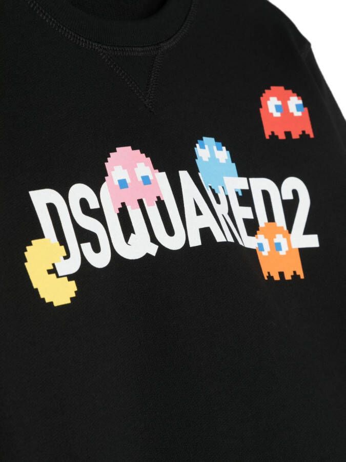 Dsquared2 Kids Sweater met print Zwart
