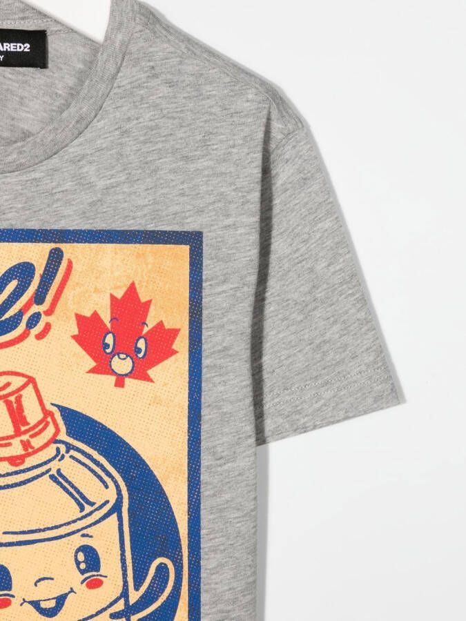 DSQUARED2 KIDS T-shirt met grafische print Grijs