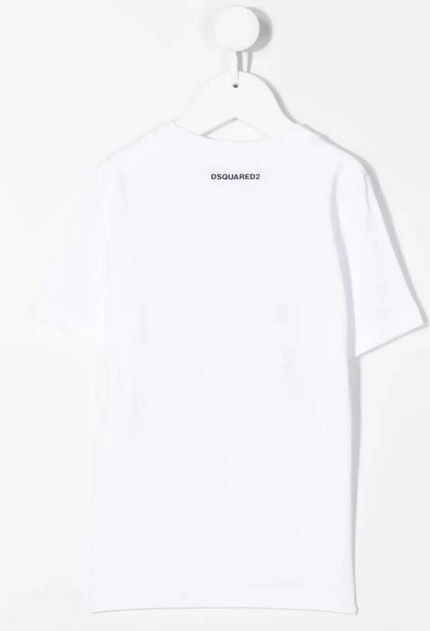 DSQUARED2 KIDS T-shirt met hartprint Wit