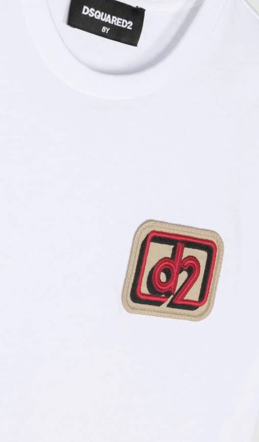 DSQUARED2 KIDS T-shirt met logopatch Wit