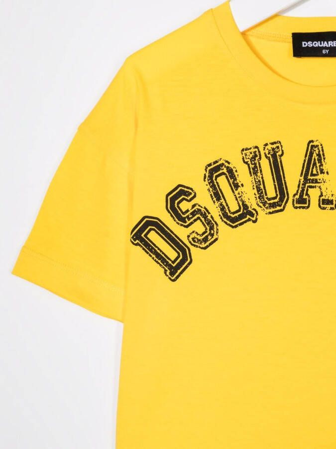 DSQUARED2 KIDS T-shirt met logoprint Geel