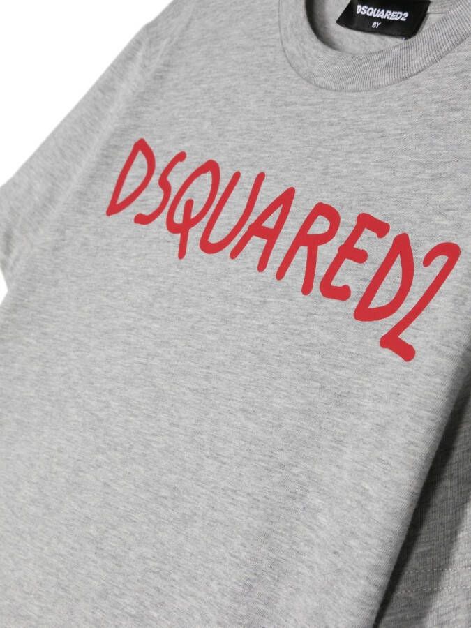 DSQUARED2 KIDS T-shirt met logoprint Grijs