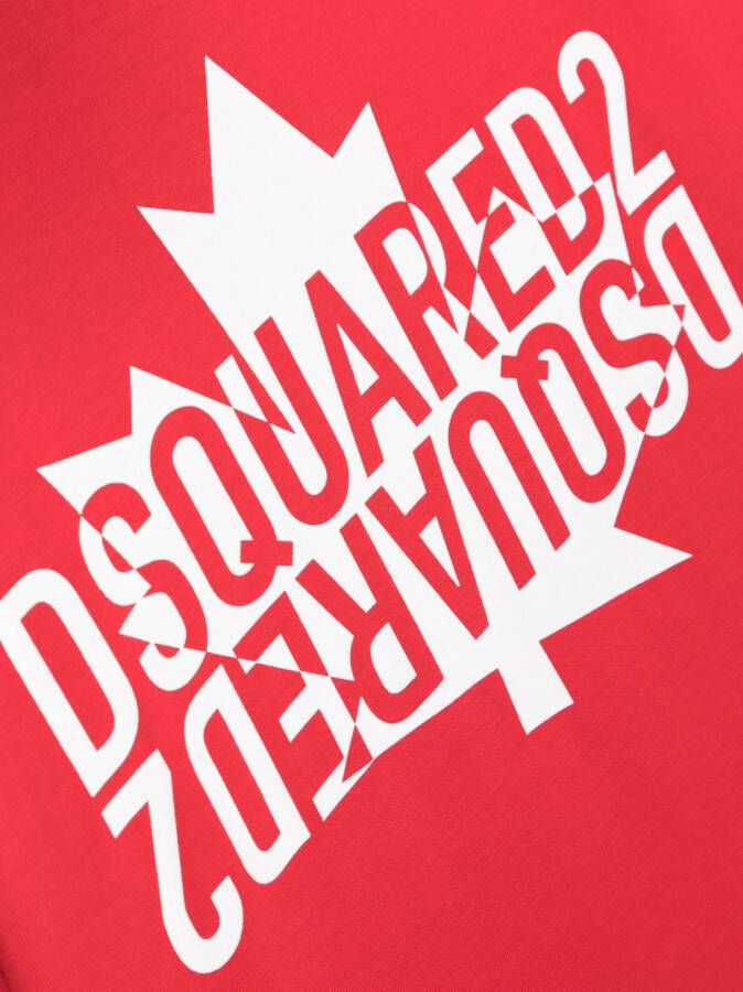 Dsquared2 Kids T-shirt met logoprint Rood
