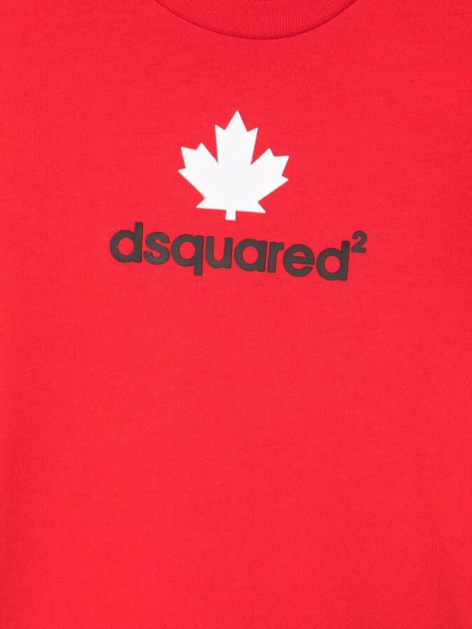 DSQUARED2 KIDS T-shirt met logoprint Rood
