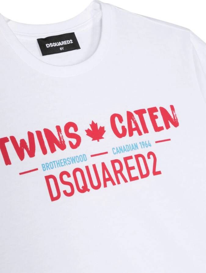 Dsquared2 Kids T-shirt met logoprint Wit