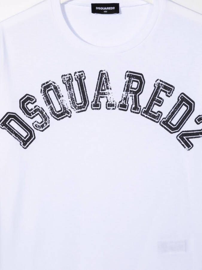 DSQUARED2 KIDS T-shirt met logoprint Wit