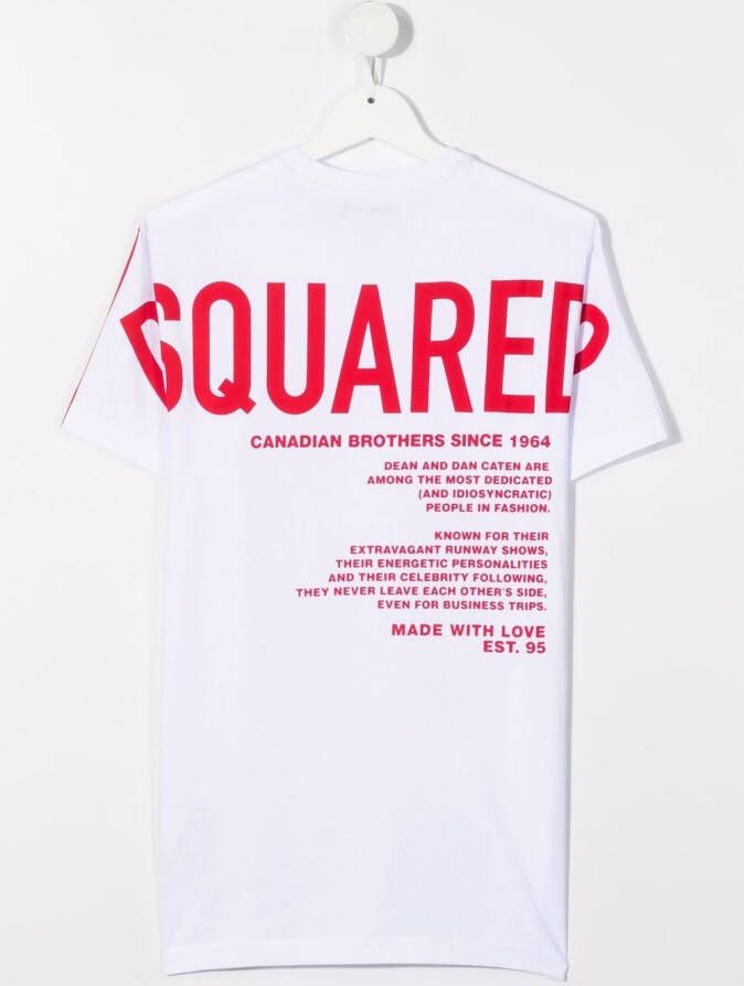 DSQUARED2 KIDS T-shirt met logoprint Wit