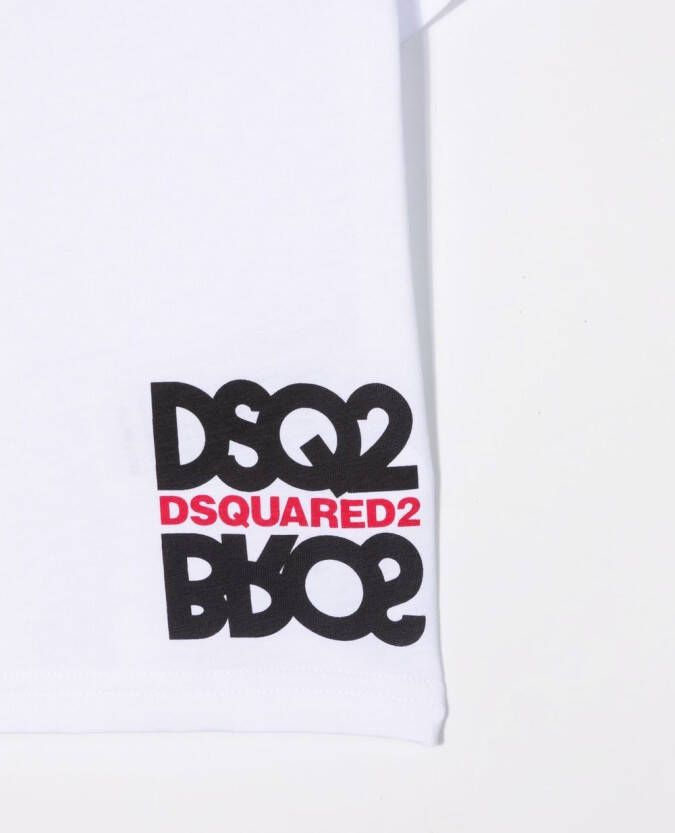 DSQUARED2 KIDS T-shirt met logoprint Wit