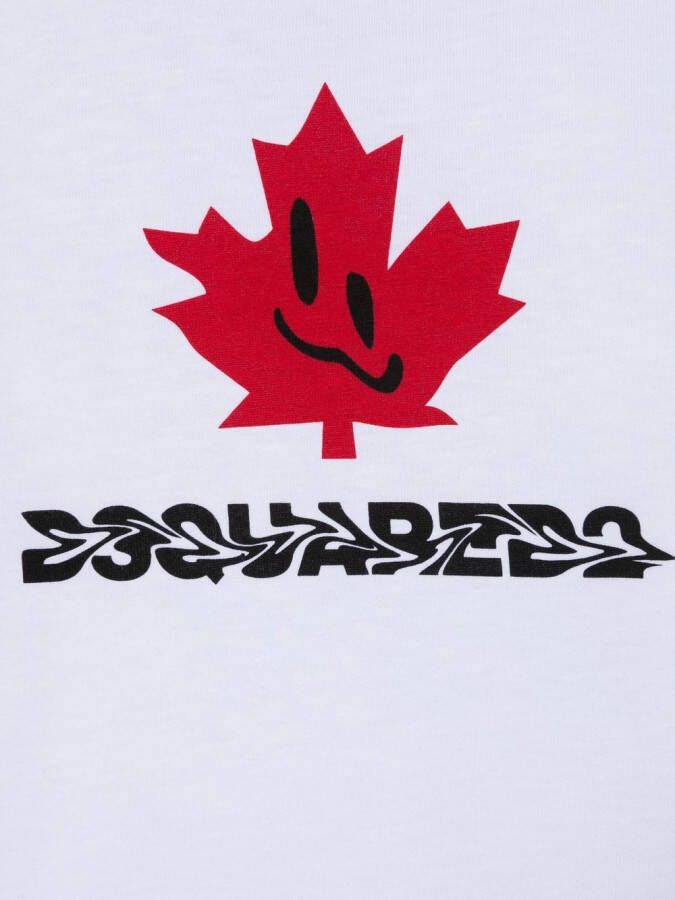 DSQUARED2 KIDS T-shirt met logoprint Wit