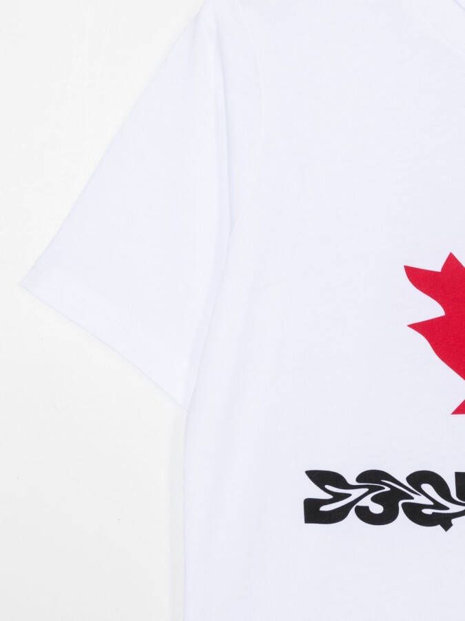 DSQUARED2 KIDS T-shirt met logoprint Wit