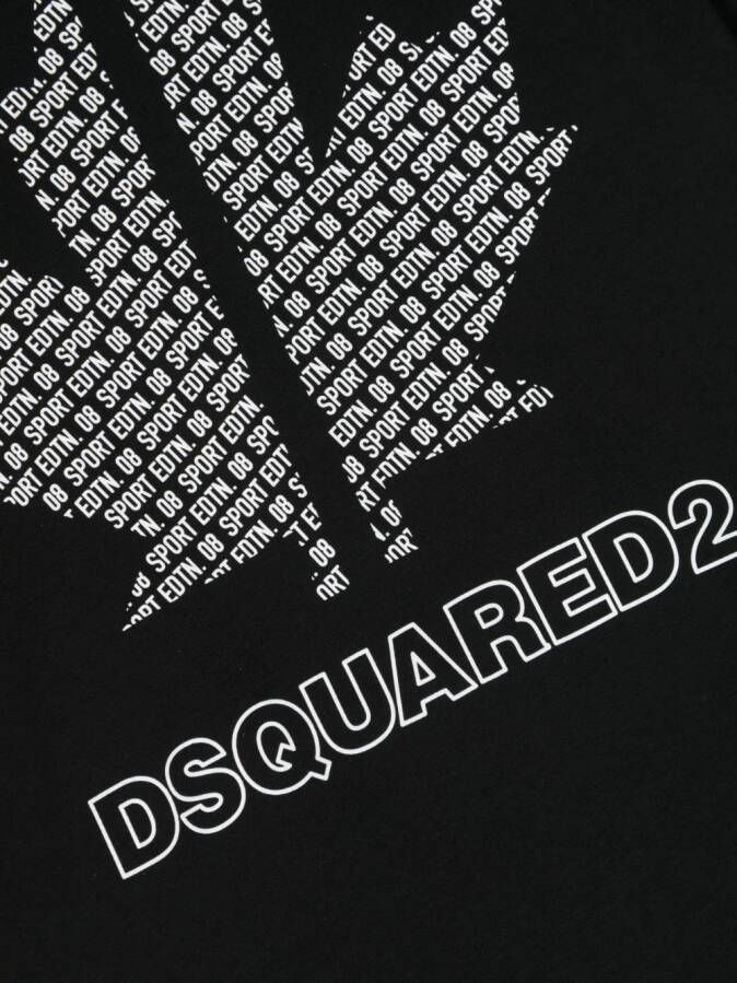 DSQUARED2 KIDS T-shirt met logoprint Zwart