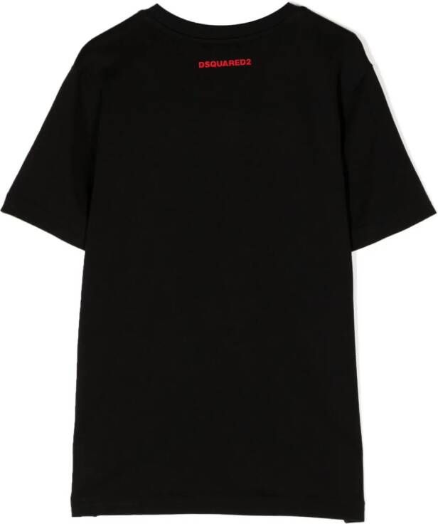 DSQUARED2 KIDS T-shirt met logoprint Zwart