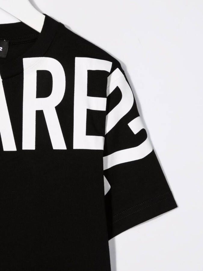 DSQUARED2 KIDS T-shirt met logoprint Zwart