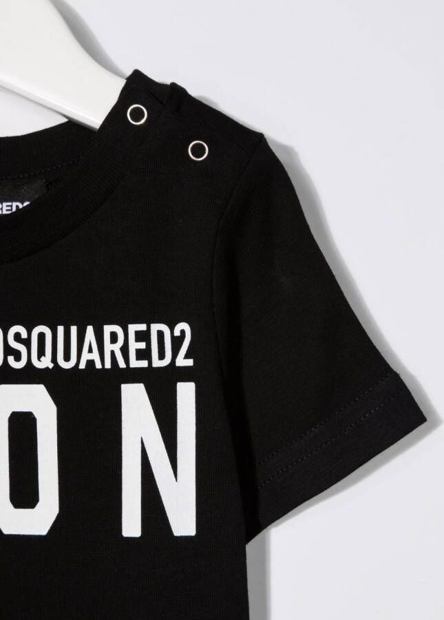 DSQUARED2 KIDS T-shirt met logoprint Zwart