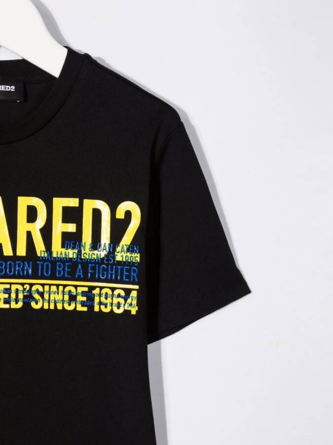 DSQUARED2 KIDS T-shirt met logoprint Zwart