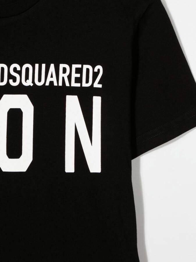 DSQUARED2 KIDS T-shirt met logoprint Zwart