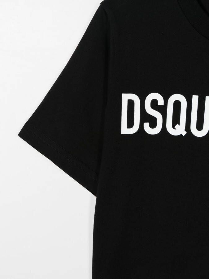 DSQUARED2 KIDS T-shirt met logoprint Zwart