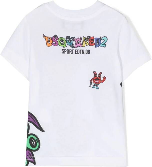 Dsquared2 Kids T-shirt met print Wit