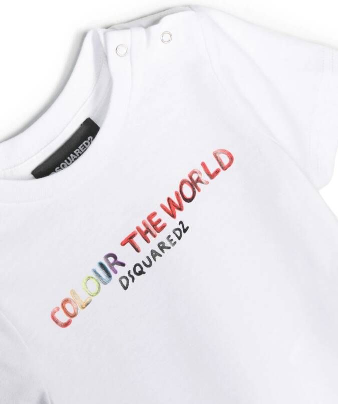 Dsquared2 Kids T-shirt met tekst Wit