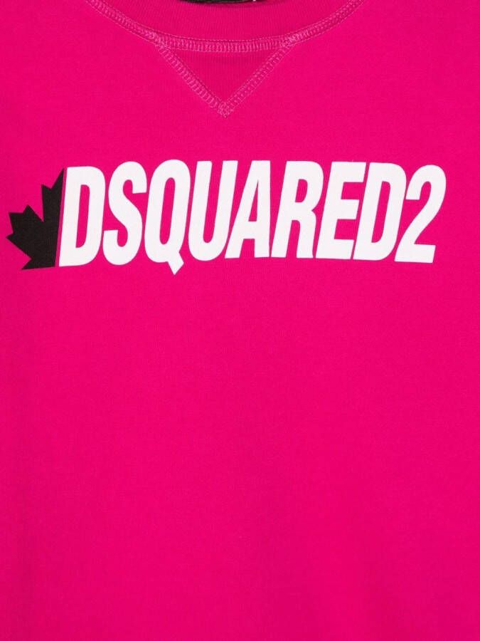 Dsquared2 Kids T-shirtjurk met logoprint Roze