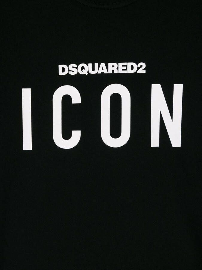 DSQUARED2 KIDS TEEN Icon print T-shirt Zwart