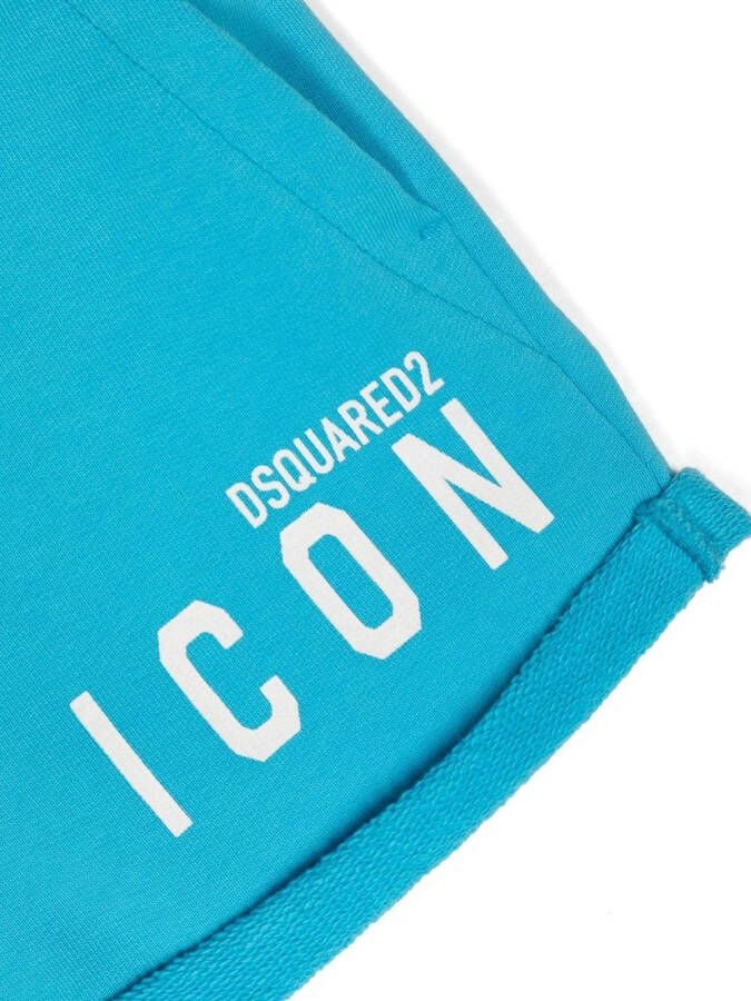 DSQUARED2 KIDS Trainingsshorts met logoprint Blauw