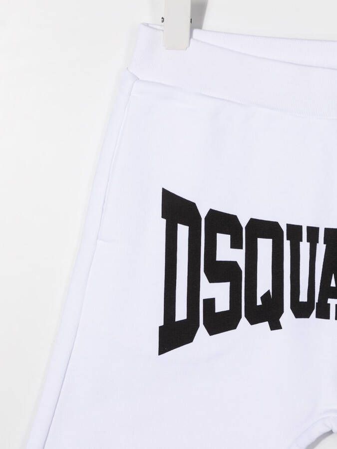 Dsquared2 Kids Trainingsshorts met logoprint Wit